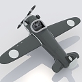 Modern toy plane cartoon plane 3d model