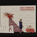 2023 Annual Conference HENGTAI Photo Spot With Backdrop Flower Decorations And 3D Numbers