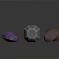 Wood And Stone Decorative Objects With Different Shapes And Colors
