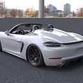 Porsche 718 Convertible Super Car Simple Edition 3d model