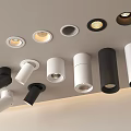 Modern Decorative Ceiling Mounted Downlights And Spotlights In Black White Styles
