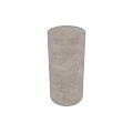 Modern Gray Concrete Component With Cylindrical Structure And Textured Wall 3d model