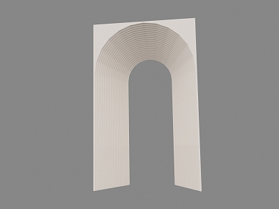 Modern arch gate hole 3d model