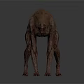 Fierce Monster Game Movie Character With Rough Skin Sharp Teeth Long Limbs And Standing Pose