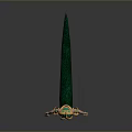 Mythical Game Character With Green Gold Headdress Arm Bands And Serpentine Tail Design