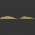 Golden Granular Material With Various Shapes And Sizes On White Background