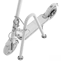 Electric Scooter With Folding Design Stand Bracket And Black Red Wheels 3d model