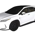 White Lexus SUV With Sleek Exterior Design And Black Alloy Wheels