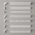 Decorative Gypsum Cornice Designs With Various Intricate Patterns And Styles 3d model