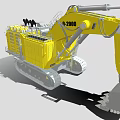Yellow Liebherr 9-2000 Heavy Duty Tracked Excavator With Large Bucket