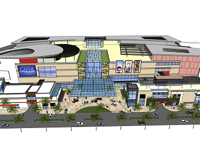 Modern Commercial Street Joy City 3d model