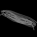 Black Iron Art Wires Randomly Stacked With Shadows On Gray Background