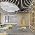 Modern Reading Room Reading Room 3d model