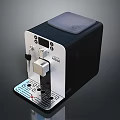 Black And Silver Modern Kitchen Coffee Machine With Digital Display And Button Controls 3d model
