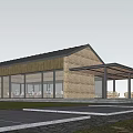 New Chinese Homestay Resort Hotel Chalet Net Celebration Building Forest Residence Bar Rural Architecture 3d model