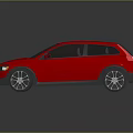 Sleek Pink Modern Hatchback Car With Silver Alloy Wheels And Glossy Exterior Finish