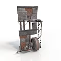 Industrial Equipment With Brick Structure Metal Frame Large Wheel And Gears