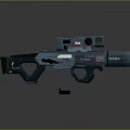 Futuristic NASA Themed Weapon Featuring Advanced Scope And Modern Technological Design 3d model