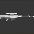 High Precision Modern Sniper Rifle With Tactical Scope Long Barrel And Metal Stock 3d model
