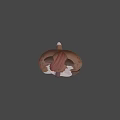 Cartoon Brown Bear Game Movie Character With Red Mane White Chest Bowtie Crossed Arms