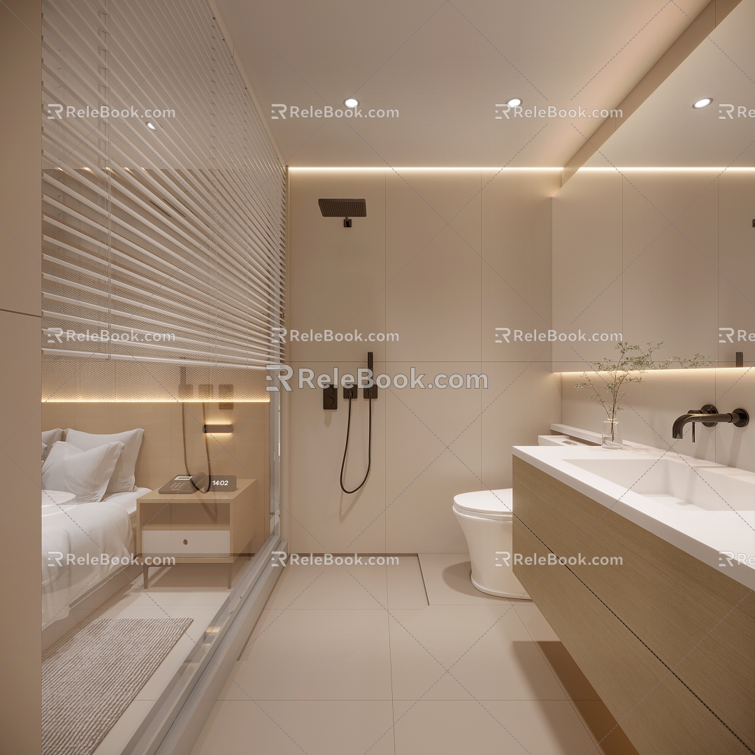 Hotel Toilet 3d model