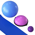 Complete Fitness Equipment Collection With Exercise Ball Yoga Mat Kettlebells Step Platform And Foam Roller
