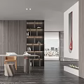 Modern study 3d model