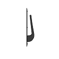 Black Curved Metal Handle Design for Cabinet Doors and Furniture Use
