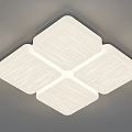 Modern LED Ceiling Light With White Sleek Design Geometric Panels And Soft Bright Illumination