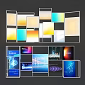 Colorful Display Panels With Vibrant Gradient Colors Abstract Patterns And Tech Designs