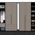 Modern Wardrobe Design Featuring Glass Doors Internal Storage Drawers Hanging Areas And Lighting