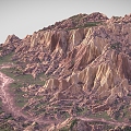 mountain plain canyon valley mountain slope mountain terrain cliff mountain peak 3d model