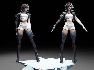 Ice Moon Flower Snow Luna Snow Cartoon Characters Female Characters 3d model