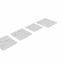White Marble Wall Tiles With Recessed LED Light In Modern Corner Design