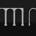 Decorative Architectural Arches And Columns Design For Interior Decor 3d model