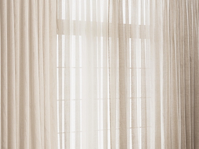 Fabric plain color gauze curtain 3d model