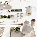 Tableware ornaments combination 3d model