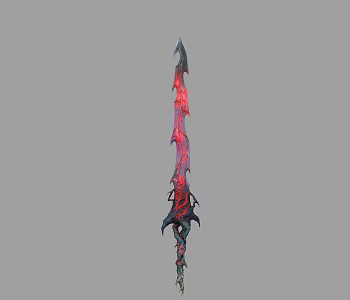 Weapon Legendary Weapon Bloodbath Sword Magic Sword Times Sword Flaming Sword 01 3d model