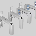 Public Facility Metal Turnstiles With Digital Screens For Access Control In Public Areas