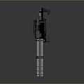 Tactical Metallic Weapon With Vertical Barrel Coiled Spring And Mechanical Top