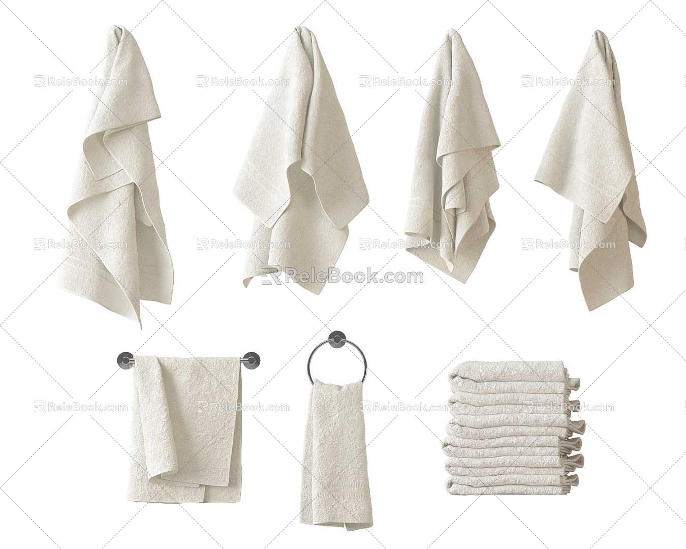 Modern towel 3d model