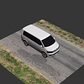 Sleek White Volkswagen Minivan With Modern Exterior Design And Stylish Alloy Wheels
