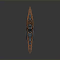 Vintage Battleship 3D Model With Gray Hull Red Bottom And Multiple Turrets 3d model