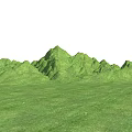 Lush Green Garden Landscape With Rolling Hills And Vast Grassland