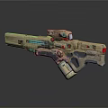 Modern sci-fi rifle sci-fi sniper rifle laser pulse gun pulse gun 3d model
