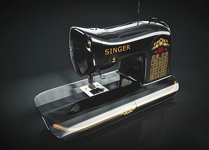 Modern Sewing Machine Modern Realistic Machine Sewing Machine Home Retro 3d model