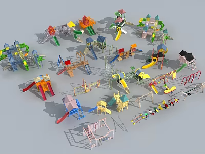 Modern play equipment Children's play equipment 3d model