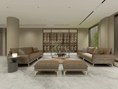 Basement recreation area 3d model