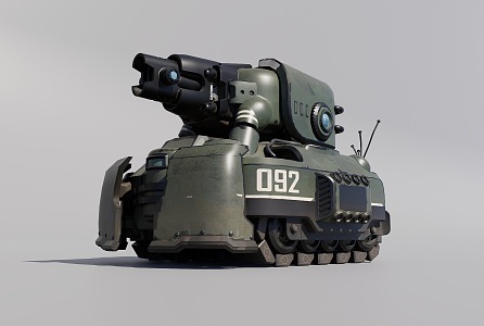 Ground gun 3d model