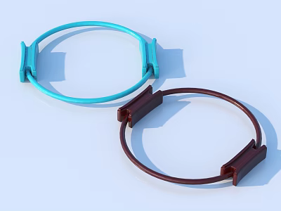 Blue and Brown Ring Shaped Household Items With Secure Clip Design for Daily Use 3d model